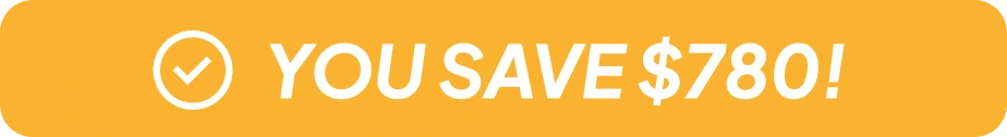 The seller's save $780 strip shown on the six-bottle Femicore pack card